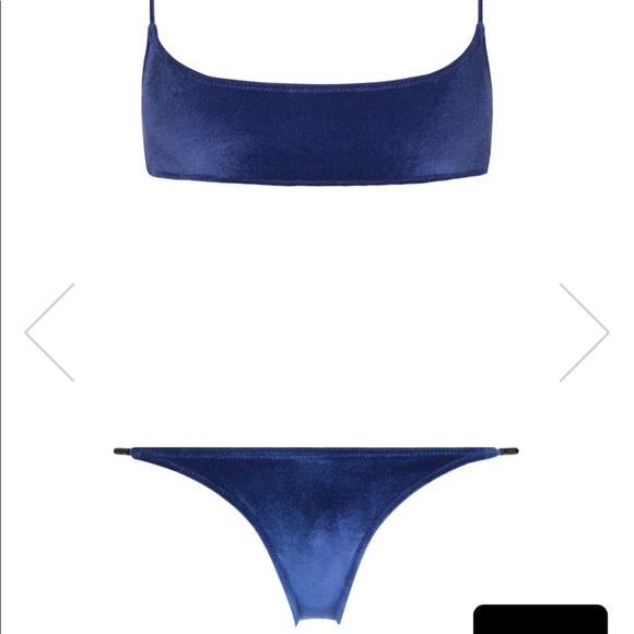 triangl swimwear Other - Triangl velvet blue bathing suit!! NEVER WORN